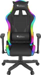 Genesis TRIT 600 RGB Υφασμάτινη Καρέκλα Gaming με Ρυθμιζόμενα Μπράτσα και RGB Φωτισμό Μαύρη