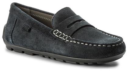 Ανατομικά Suede Παιδικά Μοκασίνια Navy Μπλε New Fast Geox