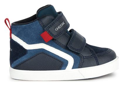 Παιδικά Sneakers High Ανατομικά με Σκρατς Navy Μπλε Geox