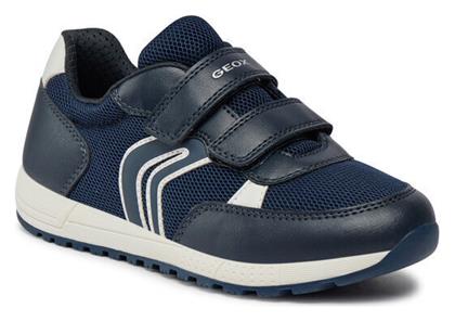 Παιδικά Sneakers J Alben Ανατομικά με Σκρατς Navy Μπλε Geox