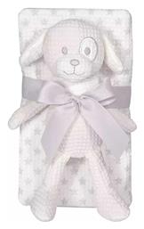 Κουβέρτα Αγκαλιάς & Λίκνου Πικέ Γκρι με Ζωάκι 75x100εκ. Greenwich Polo Club