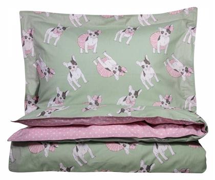 Σετ Παιδική Παπλωματοθήκη Μονή με Μαξιλαροθήκη Βαμβακερή Ροζ - Μέντα 160x240εκ. Greenwich Polo Club