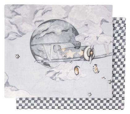 Σετ Βρεφικά Σεντόνια Λίκνου Βαμβακερά Γκρι 70x120εκ. 2τμχ Greenwich Polo Club