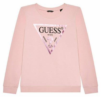 Fleece Παιδικό Φούτερ Ροζ Guess