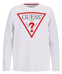 Παιδική Μπλούζα Μακρυμάνικη Λευκή Guess