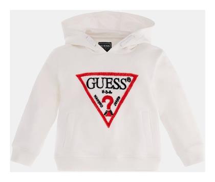 Παιδικό Φούτερ με Κουκούλα Άσπρο Guess