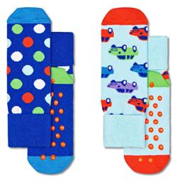 Παιδικές Κάλτσες Μακριές Car Μπλε 2 Ζευγάρια Happy Socks από το Favela