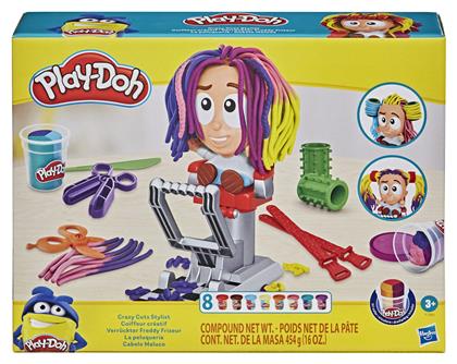 Hasbro Play-Doh Πλαστελίνη - Παιχνίδι Crazy Cuts Stylist Hair Salon για 3+ Ετών, 8τμχ