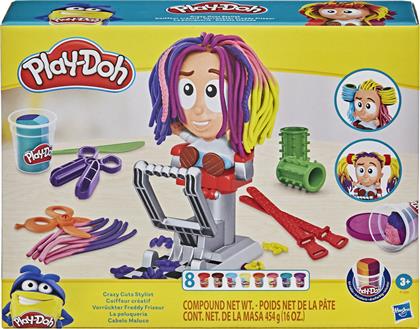 Hasbro Play-Doh Πλαστελίνη - Παιχνίδι Crazy Cuts Stylist Hair Salon για 3+ Ετών, 8τμχ