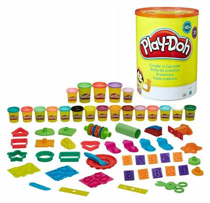 Hasbro Play-Doh Πλαστελίνη - Παιχνίδι Create N Canister για 3+ Ετών, 20τμχ από το Designdrops