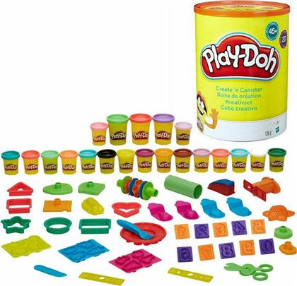 Hasbro Play-Doh Πλαστελίνη - Παιχνίδι Create N Canister για 3+ Ετών, 20τμχ