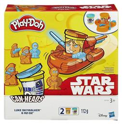 Play-Doh Πλαστελίνη - Παιχνίδι για 3+ Ετών, 2τμχ Star Wars Can-Heads - Luke Skywalker R2-D2 Hasbro