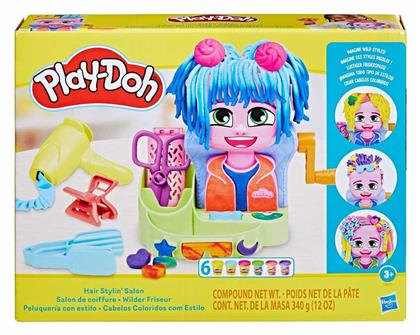 Hasbro Play-Doh Πλαστελίνη - Παιχνίδι Hair Stylin' Salon για 3+ Ετών, 6τμχ