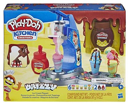 Hasbro Play-Doh Πλαστελίνη - Παιχνίδι Kitchen Creations Drizzy Ice Cream για 3+ Ετών, 6τμχ από το ToyGuru