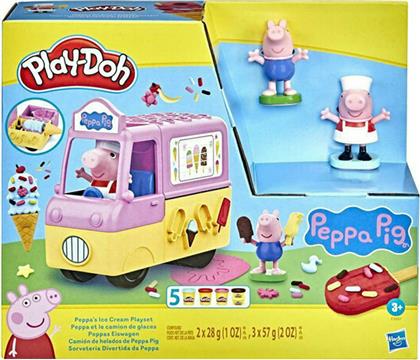 Hasbro Play-Doh Πλαστελίνη - Παιχνίδι Peppa's Ice Cream Playset για 3+ Ετών, 5τμχ από το Moustakas Toys