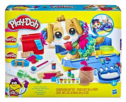 Hasbro Play-Doh Πλαστελίνη - Παιχνίδι Vet Set για 3+ Ετών, 5τμχ