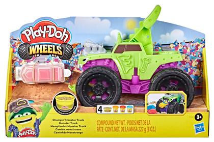 Hasbro Play-Doh Πλαστελίνη - Παιχνίδι Wheels Chompin' Monster Truck για 3+ Ετών, 4τμχ από το Toyscenter