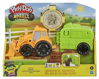 Hasbro Play-Doh Πλαστελίνη - Παιχνίδι Wheels Tractor Farm Truck για 3+ Ετών, 3τμχ