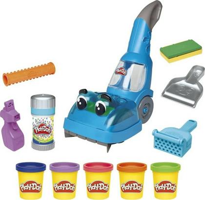 Hasbro Play-Doh Πλαστελίνη - Παιχνίδι Zoom Vacuum & Clean Up για 3+ Ετών, 5τμχ