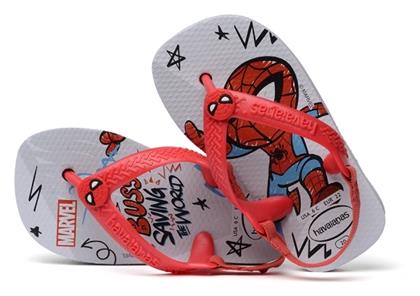 Παιδικές Σαγιονάρες Flip Flops Spider-Man Λευκές Havaianas