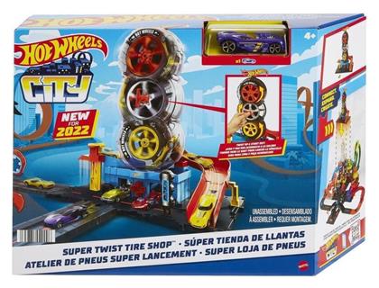 City Super Twist Tire Shop για 5+ Ετών Hot Wheels