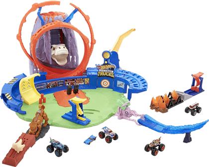 Hot Wheels Πίστα T-Rex Volcano Arena για 4+ Ετών από το Moustakas Toys