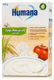 Humana Βρεφική Κρέμα Μήλο με Ρύζι Χωρίς Γάλα Χωρίς Γλουτένη για 4m+ 230gr