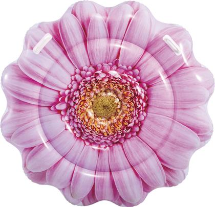 Intex Daisy Flower Mat Φουσκωτό Στρώμα Θαλάσσης με Χειρολαβές Ροζ 142εκ.