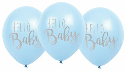 Jabadabado Μπαλόνια ''Hello Baby'' Γαλάζια 6 τμχ.