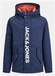 Παιδικό Casual Μπουφάν Κοντό με Κουκούλα Μπλε Jack & Jones