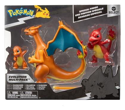 Παιχνίδι Μινιατούρα Pokemon Charmander, Charmeleon, Charizard για 4+ Ετών Jazwares