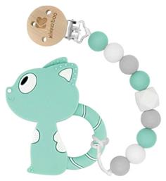 Κλιπ Πιπίλας με Μασητικό Mint Cat Kikka Boo