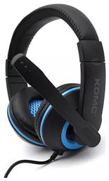 Komc Α14 Over Ear Gaming Headset με σύνδεση 3.5mm Black/Blue - OEM