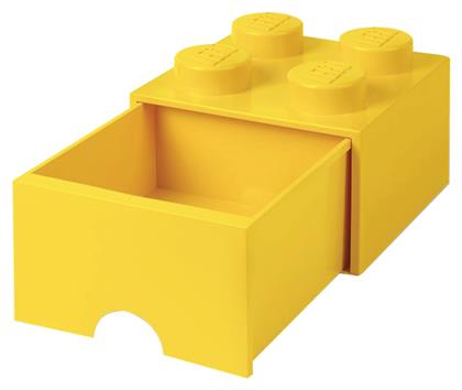 Lego Παιδικό Κουτί Αποθήκευσης από Πλαστικό 4 Knobs Κίτρινο 25x25x18cm