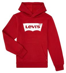 Levi's Fleece Παιδικό Φούτερ με Κουκούλα και Τσέπες Κόκκινο Batwing Screenprint - Levis