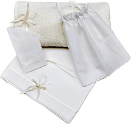 Lina Baby Βαπτιστικά Λαδόπανα Simple And Elegant Λευκά από το Ladopano