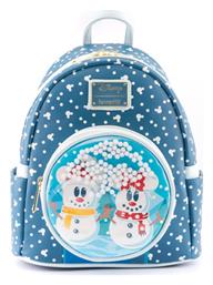 Snowman Mickey Snow Globe Mini Παιδική Τσάντα Πλάτης Γαλάζια 22.5x25x11.25εκ. Loungefly