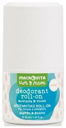 Kids & Teens Coral with Morinda & Violet Αποσμητικό σε Roll-On Χωρίς Αλουμίνιο 50ml Macrovita