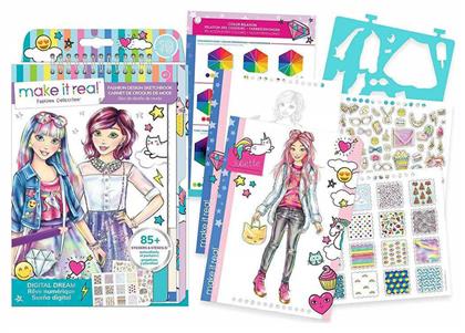 Make It Real Ζωγραφική Fashion Design Sketchbook Digital Dream για Παιδιά 6+ Ετών