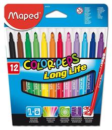 Color'Peps Long Life Πλενόμενοι Μαρκαδόροι Ζωγραφικής σε 12 Χρώματα Maped