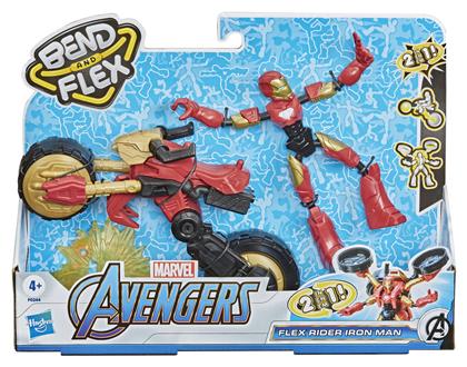 Marvel Avengers Bend and Flex Rider Iron Man για 3+ Ετών 15εκ. Hasbro