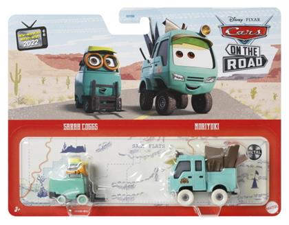 On the Road Σετ Αυτοκινητάκια Disney Cars Sarah Coggs & Noriyuki για 3+ Ετών Mattel