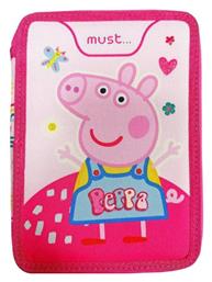 Peppa Pig Κασετίνα Γεμάτη με 2 Θήκες σε Ροζ χρώμα 1τμχ Must από το e-shop