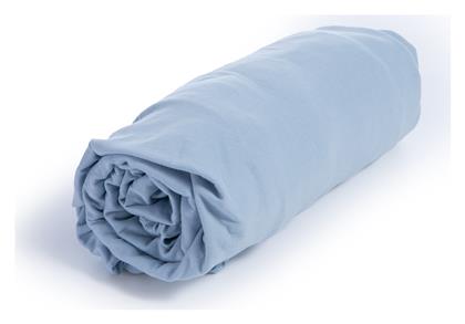 Nef-Nef Homeware Jersey Βρεφικό Σεντόνι Κούνιας Φανελένιο με Λάστιχο L.Blue Μπλε 70x140εκ. Nef Nef