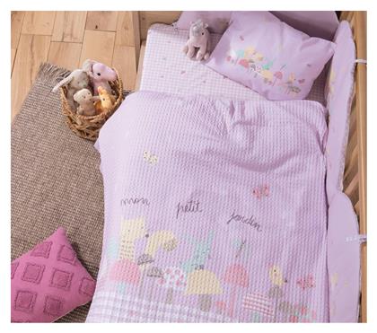 Nef-Nef Homeware Κουβέρτα Κούνιας Mon Petit Jardin Πικέ Λιλά 110x150εκ. Nef Nef