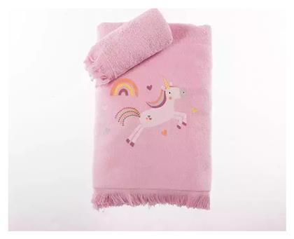 Nef-Nef Homeware Σετ Βρεφικές Πετσέτες 2τμχ Unicorns Style Ροζ Βάρους 420gr/m² - Nef Nef