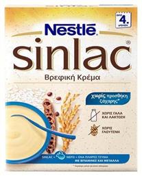 Nestle Βρεφική Κρέμα Sinlac 4m+ 500gr χωρίς Γλουτένη