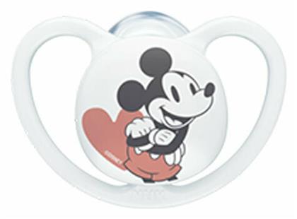 Πιπίλα Σιλικόνης Space Mickey Λευκό για 18-36 μηνών Nuk