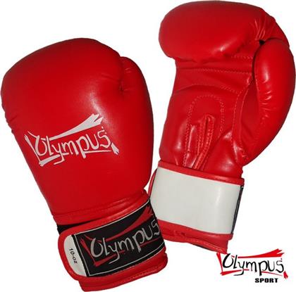 Olympus Sport AIBA Style 40112152 Γάντια Πυγμαχίας από Συνθετικό Δέρμα για Αγώνα Κόκκινα