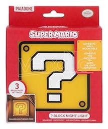 Παιδικό Διακοσμητικό Φωτιστικό Super Mario Question Κίτρινο 16εκ. Paladone